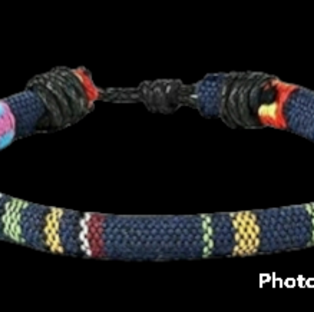 BRAIDED LEATHER & BEAD BRACELET-- Pure Hand-made Braided Leather